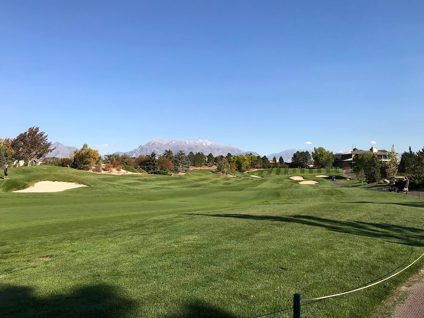 Thanksgiving Point golf course with Mount Timpanogos behind